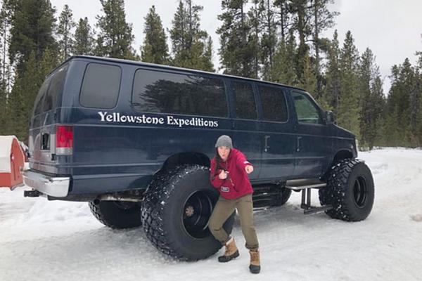 One of our Low Pressure Tire Snowcoaches